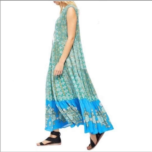 NWT FREE PEOPLE Hanalei Bay Cottagecore Boho Maxi Dress Size Large - Picture 2 of 14